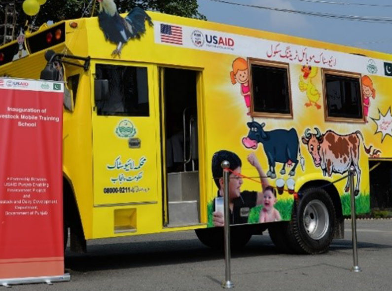 The Pakistan PEEP mobile training bus