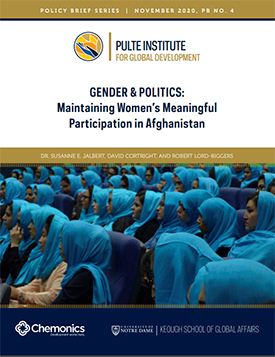 Gender and Politics: Maintaining Women's Peaceful Participation in Afghanistan Policy Brief Thumbnail