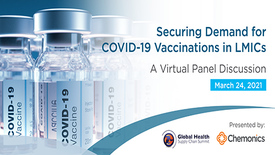 Banner for Securing Demand for Vaccinations Webinar