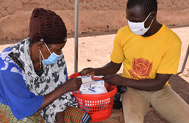 James Gabienu provides family planning services as a health keeper. Credit: Gloria Agyekum, GHSC-PSM.