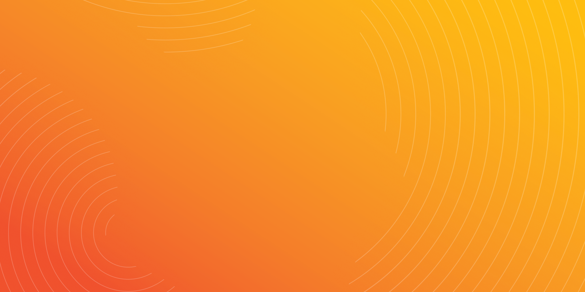 A graphic showing several faint circular lines on an orange background.