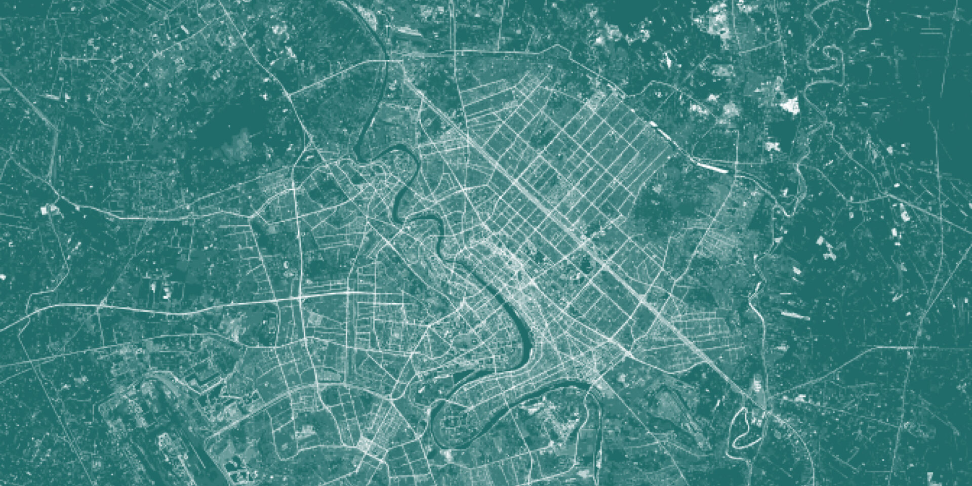 Satellite image of city