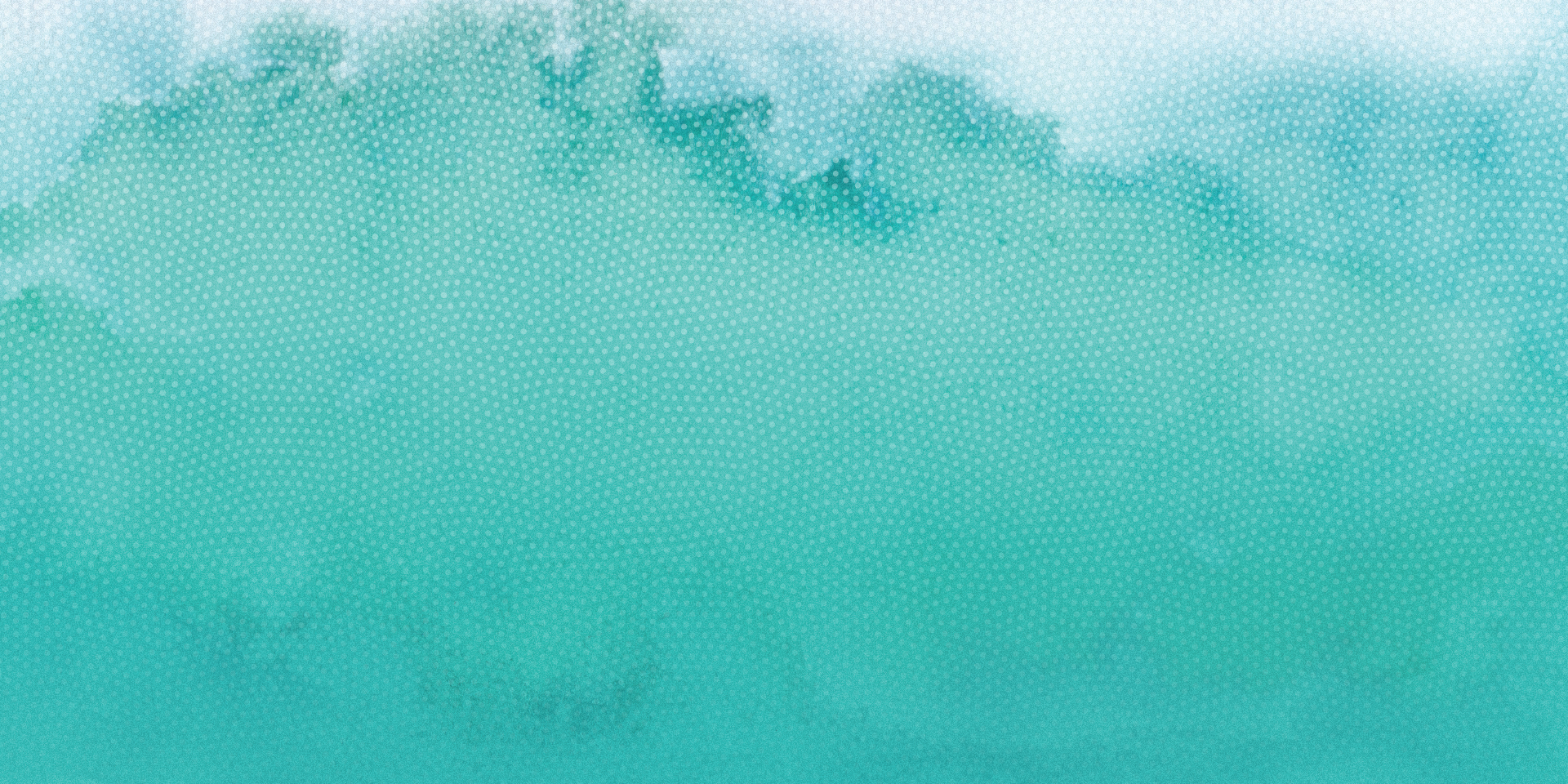 A teal watercolor background.