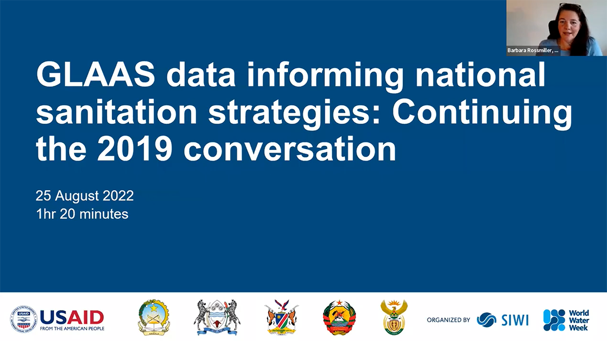 World Water Week 2022 Session: GLAAS data informing national sanitation strategies: Continuing the 2019 conversation