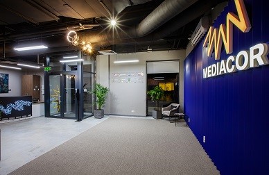 The reception area of Mediacor Digital Media Center