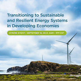 Chemonics and EPRI will be hosting a discussion on on Transitioning to Sustainable and Resilient Energy Systems in Developing Economies on September 12, 2023