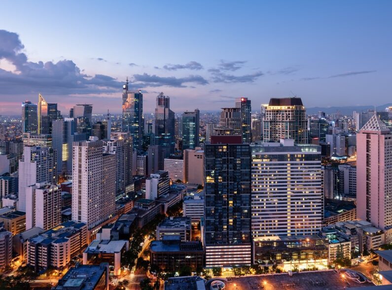 The Manila business district skyline