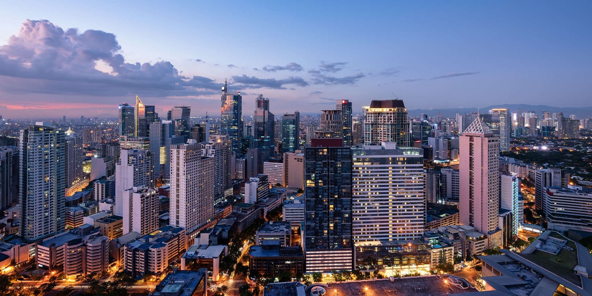 The Manila business district skyline