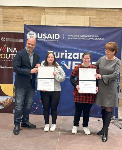 BiH Turizam, Selma and Life with Down Syndrome Federation of Bosnia and Herzegovina sign a memorandum of understanding to establish the internship opportunity.