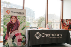 Chemonics banner and table