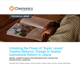 Front cover of Unlocking the Power of “Super Levers”: Teacher Behavior Change to Sustain Instructional Reform in Liberia